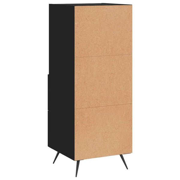 Schwarzes Sideboard Ruthie 34,5x34x90cm (Holz)