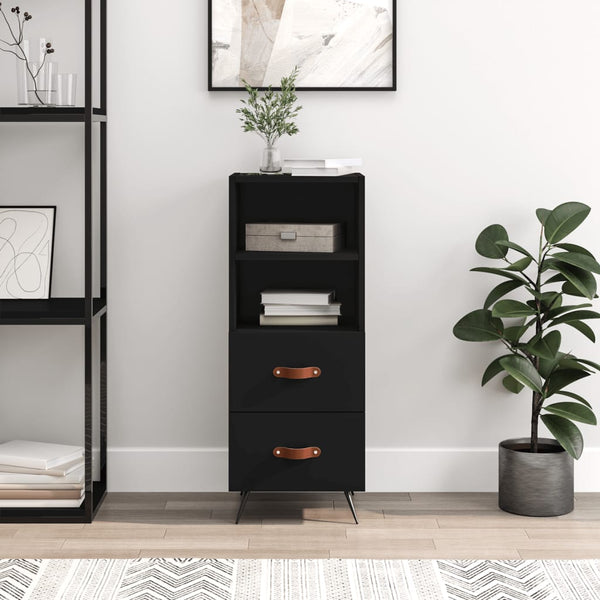 Schwarzes Sideboard Ruthie 34,5x34x90cm (Holz)