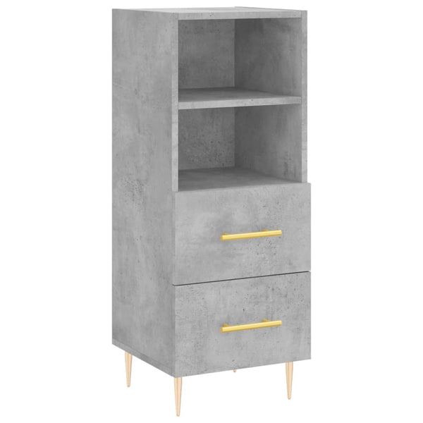 Kommode Lize 34,5x34x90 cm, Betongrau (Holz)