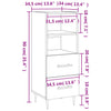 Kommode Lize 34,5x34x90 cm, Betongrau (Holz)