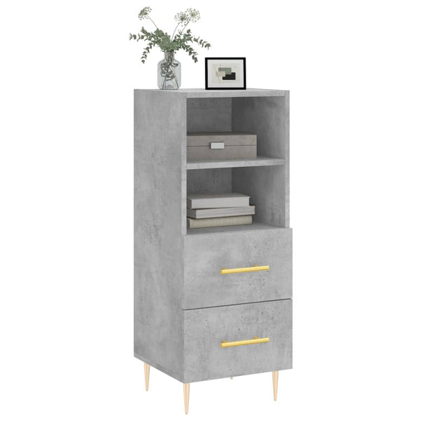 Kommode Lize 34,5x34x90 cm, Betongrau (Holz)