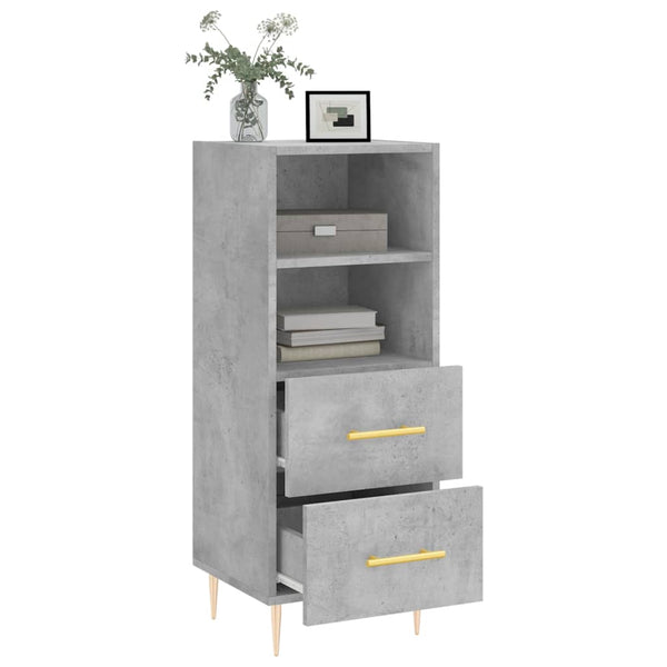 Kommode Lize 34,5x34x90 cm, Betongrau (Holz)