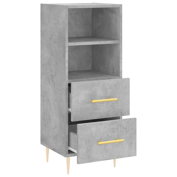 Kommode Lize 34,5x34x90 cm, Betongrau (Holz)