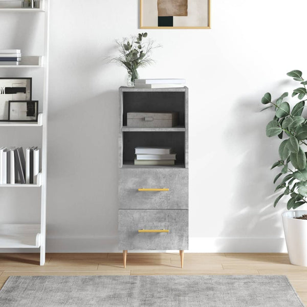 Kommode Lize 34,5x34x90 cm, Betongrau (Holz)