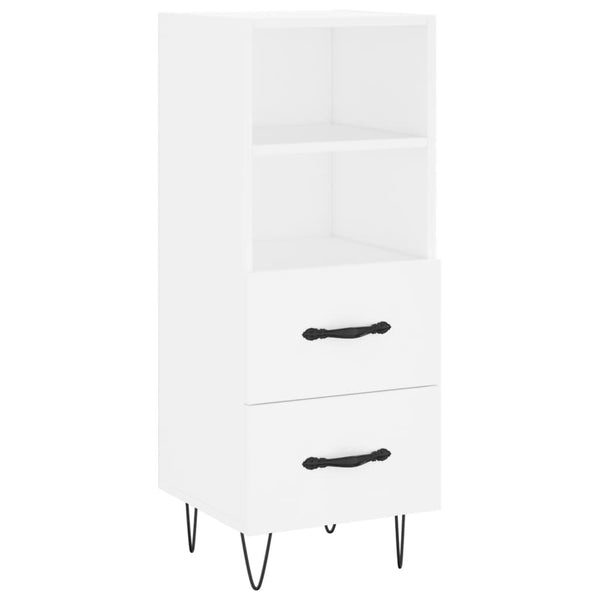 Weißes Sideboard Biri 34,5x34x90cm (Holz)