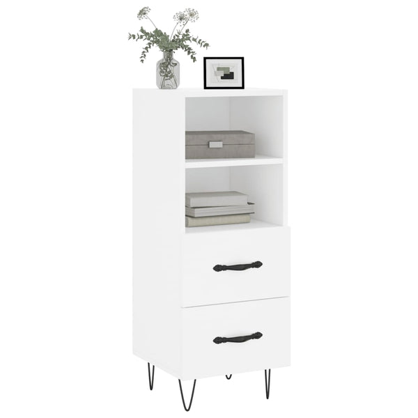Weißes Sideboard Biri 34,5x34x90cm (Holz)