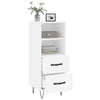 Weißes Sideboard Biri 34,5x34x90cm (Holz)