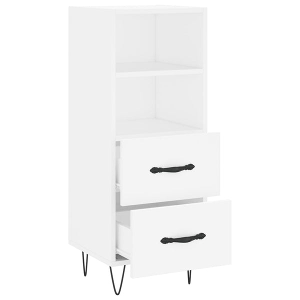 Weißes Sideboard Biri 34,5x34x90cm (Holz)