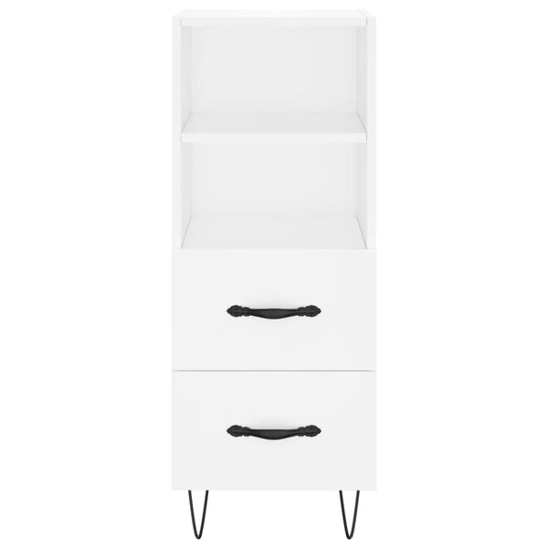 Weißes Sideboard Biri 34,5x34x90cm (Holz)