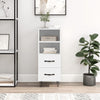 Weißes Sideboard Biri 34,5x34x90cm (Holz)