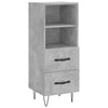 Betongraue Kommode Biri 34,5x34x90cm (Holz)