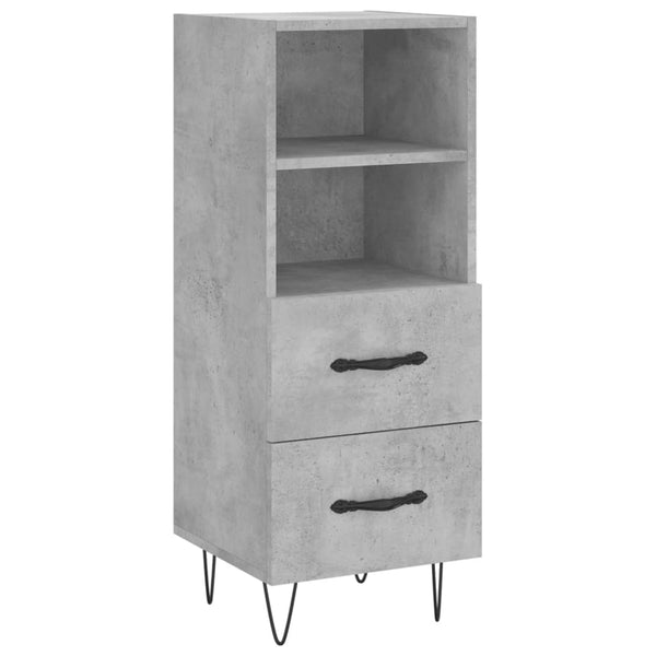 Betongraue Kommode Biri 34,5x34x90cm (Holz)