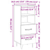 Betongraue Kommode Biri 34,5x34x90cm (Holz)