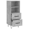 Betongraue Kommode Biri 34,5x34x90cm (Holz)