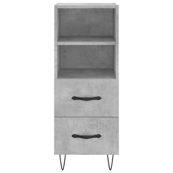 Betongraue Kommode Biri 34,5x34x90cm (Holz)