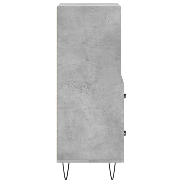 Betongraue Kommode Biri 34,5x34x90cm (Holz)
