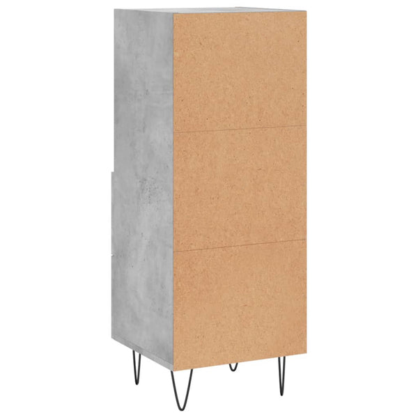 Betongraue Kommode Biri 34,5x34x90cm (Holz)
