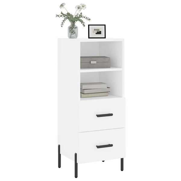 Weißes Sideboard Lixica 34,5x34x90cm (Holz)