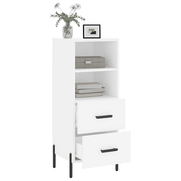 Weißes Sideboard Lixica 34,5x34x90cm (Holz)