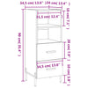 Schwarzes Sideboard Lixica 34,5x34x90cm (Holz)