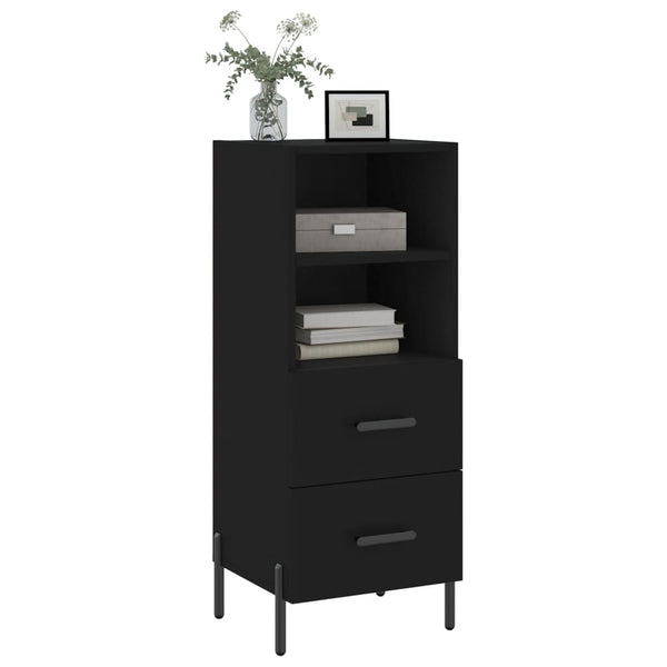 Schwarzes Sideboard Lixica 34,5x34x90cm (Holz)