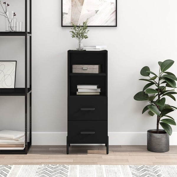Schwarzes Sideboard Lixica 34,5x34x90cm (Holz)