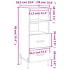 Betongraues Sideboard Lixica 34,5x34x90cm (Holz)