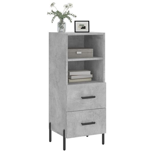 Betongraues Sideboard Lixica 34,5x34x90cm (Holz)