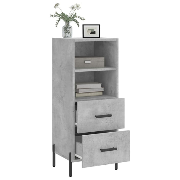 Betongraues Sideboard Lixica 34,5x34x90cm (Holz)
