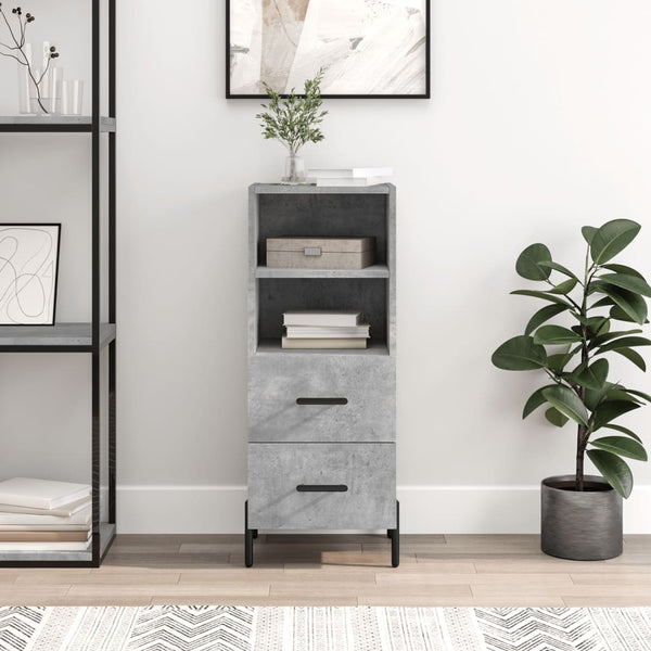 Betongraues Sideboard Lixica 34,5x34x90cm (Holz)