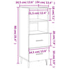 Graues Sideboard Logotheti 34,5x34x90cm (Holz)