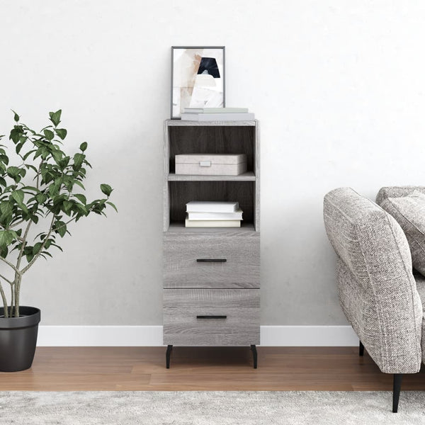 Graues Sideboard Logotheti 34,5x34x90cm (Holz)