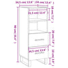 Sideboard Martita betongrau 34,5x34x90cm (Holz)