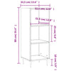 Graues Sideboard Spatariu 34,5x32,5x90cm (Holz)