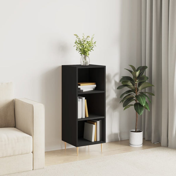 Schwarzes Sideboard Ilian 34,5x32,5x90cm (Holz)