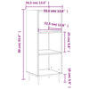 Graues Sideboard Ilian 34,5x32,5x90cm (Holz)