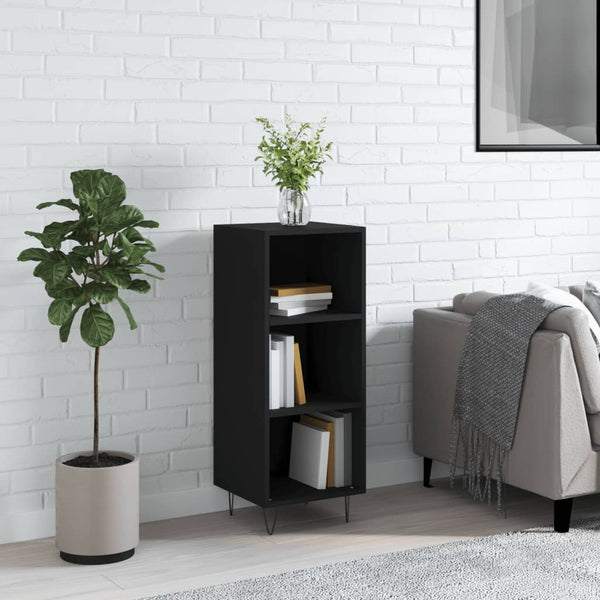 Schwarze Kommode Serghiu 34,5x32,5x90cm (Holz)