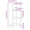 Sideboard Serghiul in Betongrau 34,5x32,5x90cm (Holz)