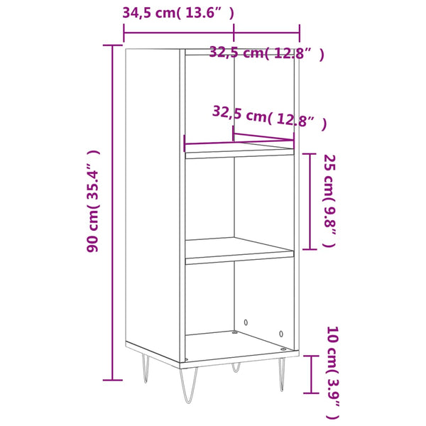 Räuchereiche Kommode Serghiul 34,5x32,5x90cm (Holz)