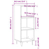 Graues Sideboard Serghiul 34,5x32,5x90cm (Holz)