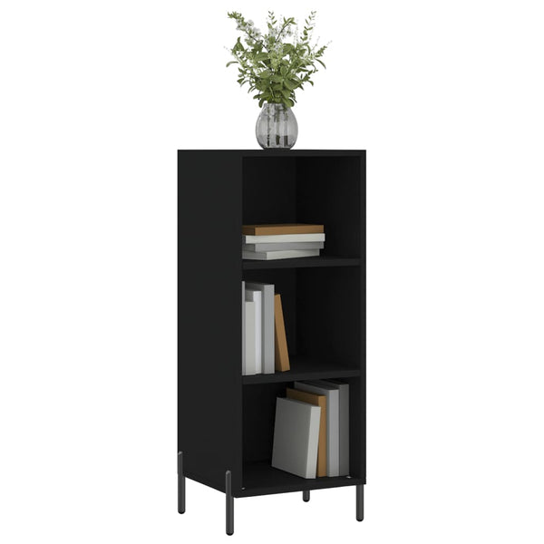 Schwarzes Sideboard Tressie 34,5x32,5x90cm (Holz)