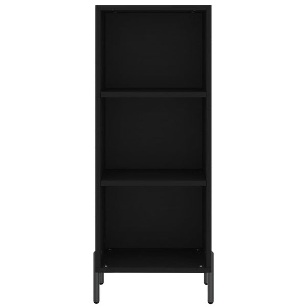 Schwarzes Sideboard Tressie 34,5x32,5x90cm (Holz)