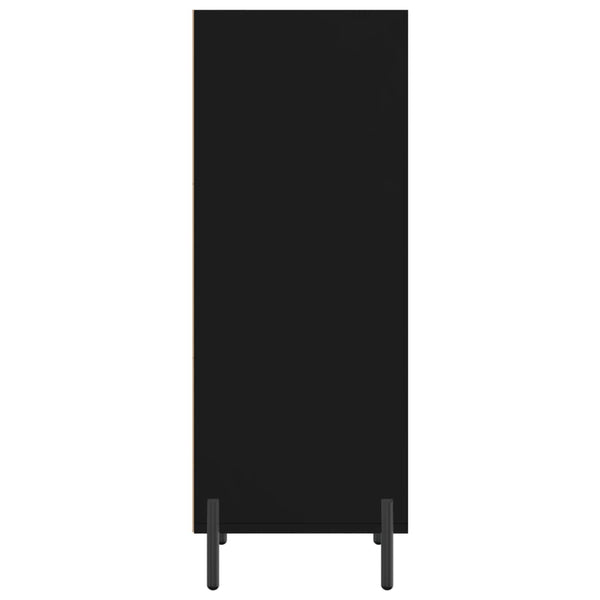 Schwarzes Sideboard Tressie 34,5x32,5x90cm (Holz)