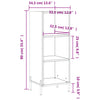 Betongraues Sideboard Tressie 34,5x32,5x90cm (Holz)