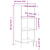 Schwarze Kommode Welton 34,5x32,5x90cm (Holz)