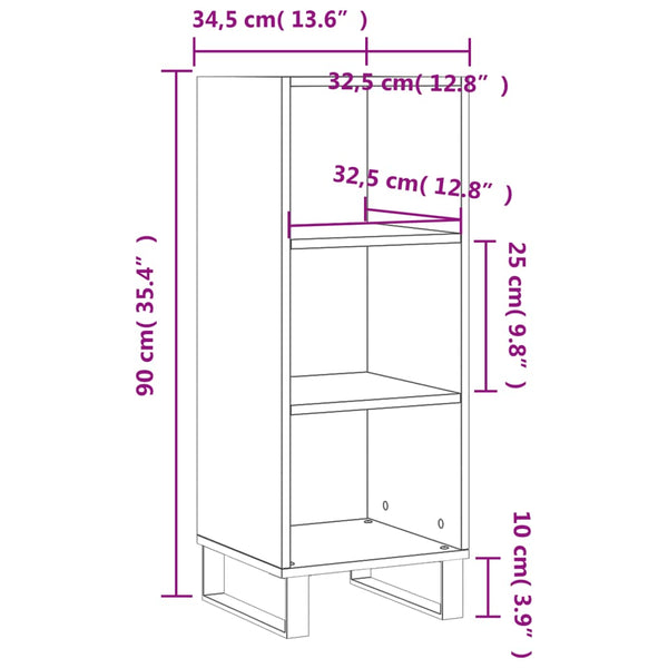Weißer Schrank Estela 34,5x32,5x90cm (Holz)