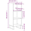 Betongraues Sideboard Estela 34,5x32,5x90cm (Holz)
