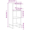 Highboard Estela aus Räuchereiche 34,5x32,5x90cm (Holz)