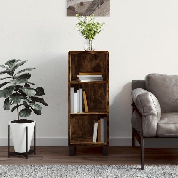 Highboard Estela aus Räuchereiche 34,5x32,5x90cm (Holz)