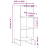 Graues Sideboard Estela 34,5x32,5x90cm (Holz)